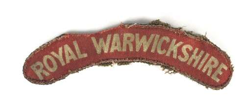 WW2 Royal Warwickshire Regiment Printed Shoulder Title.