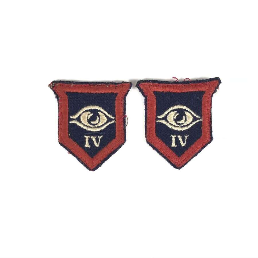 IV Guards Armoured Division Pair of Cloth Formation Badges.