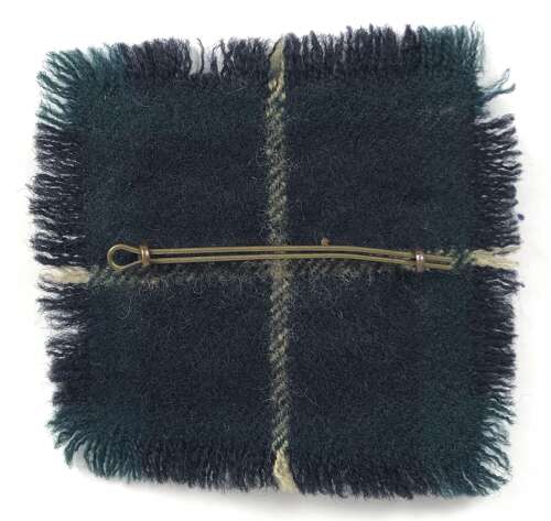 Cameronians, Scottish Rifles Glengarry NCO Large Badge & Backing Tartan.