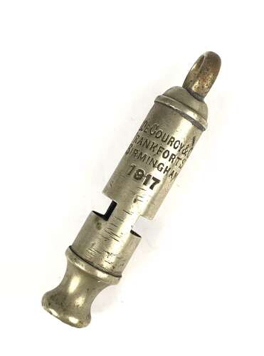 WW1 1917 British Officer's Trench Whistle.