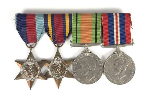WW2 Army Navy RAF  Burma Star Campaign Medal Group.