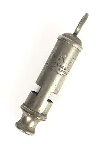 WW2 ARP Home Front Whistle by J Hudson Birmingham.
