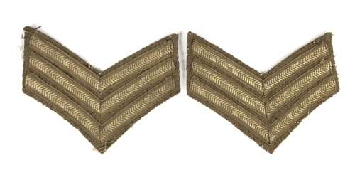 WW1 Period British & Commonwealth Army Pair Sergeant Chevrons.