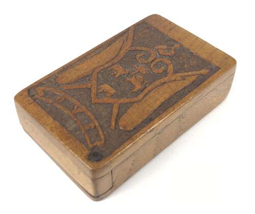 Boer War Boer Pow Carved Matchbox.
