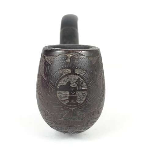 Boer War 5th Dragoon Guards Boer POW Carved Pipe.