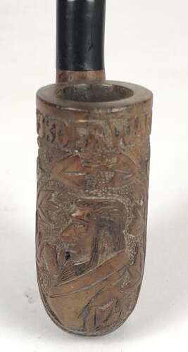 Boer War Boer POW Carved Kruger pipe.