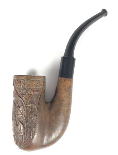 Boer War Boer POW Carved Kruger pipe.