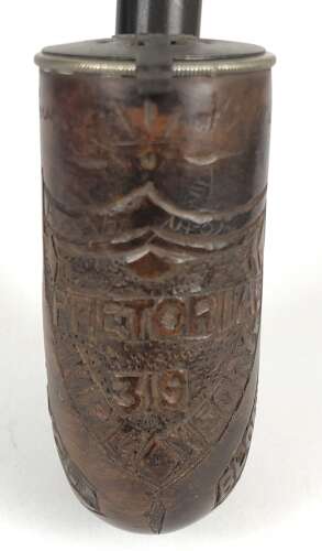 Boer War 39th (Berkshire) Company, Imperial Yeomanry Boer POW Carved Pipe.