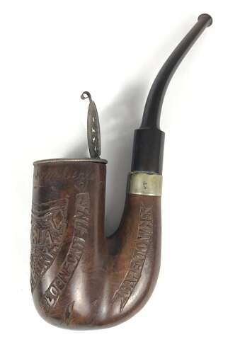 Boer War 39th (Berkshire) Company, Imperial Yeomanry Boer POW Carved Pipe.