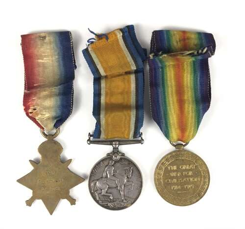 WW1 1st/2nd Monmouth Regiment 1914 Mons Star Medal Group.